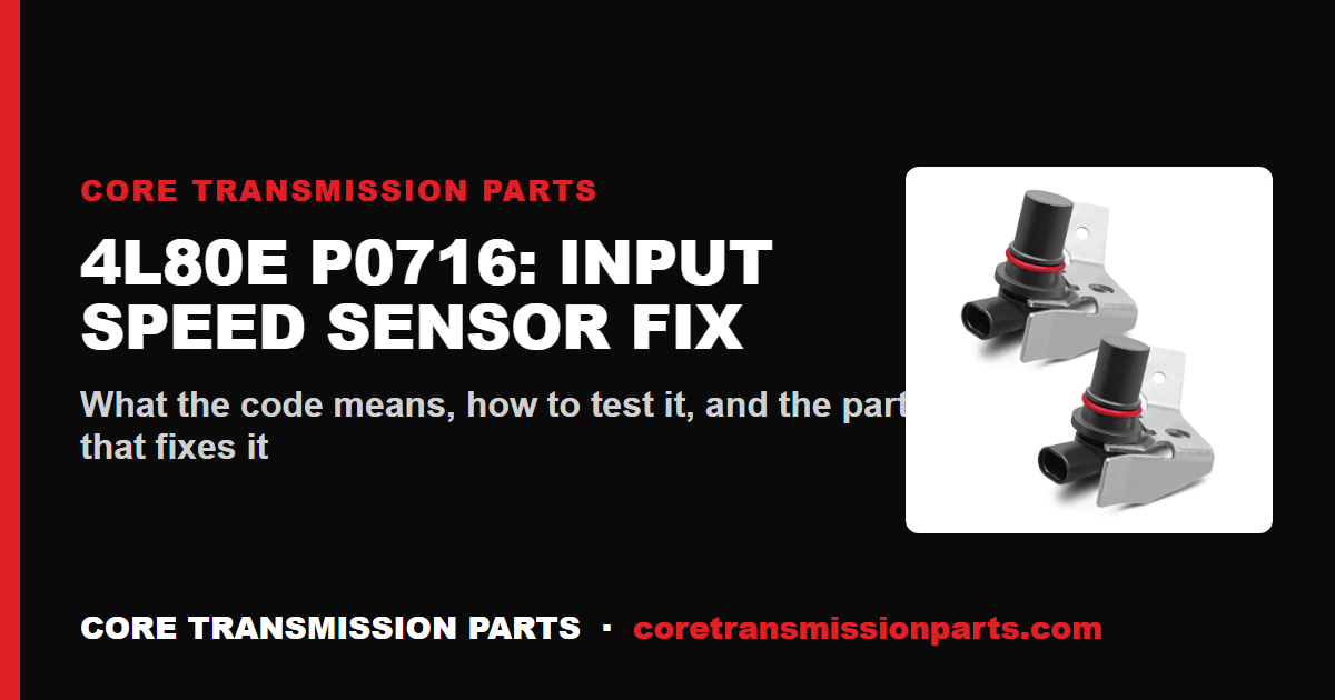 4L80E P0716: What It Means, Causes, and How to Fix It