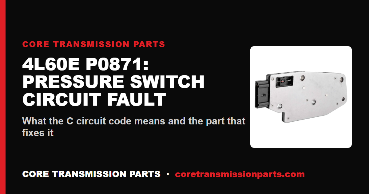 4L60E P0871: What It Means, Causes, and How to Fix It
