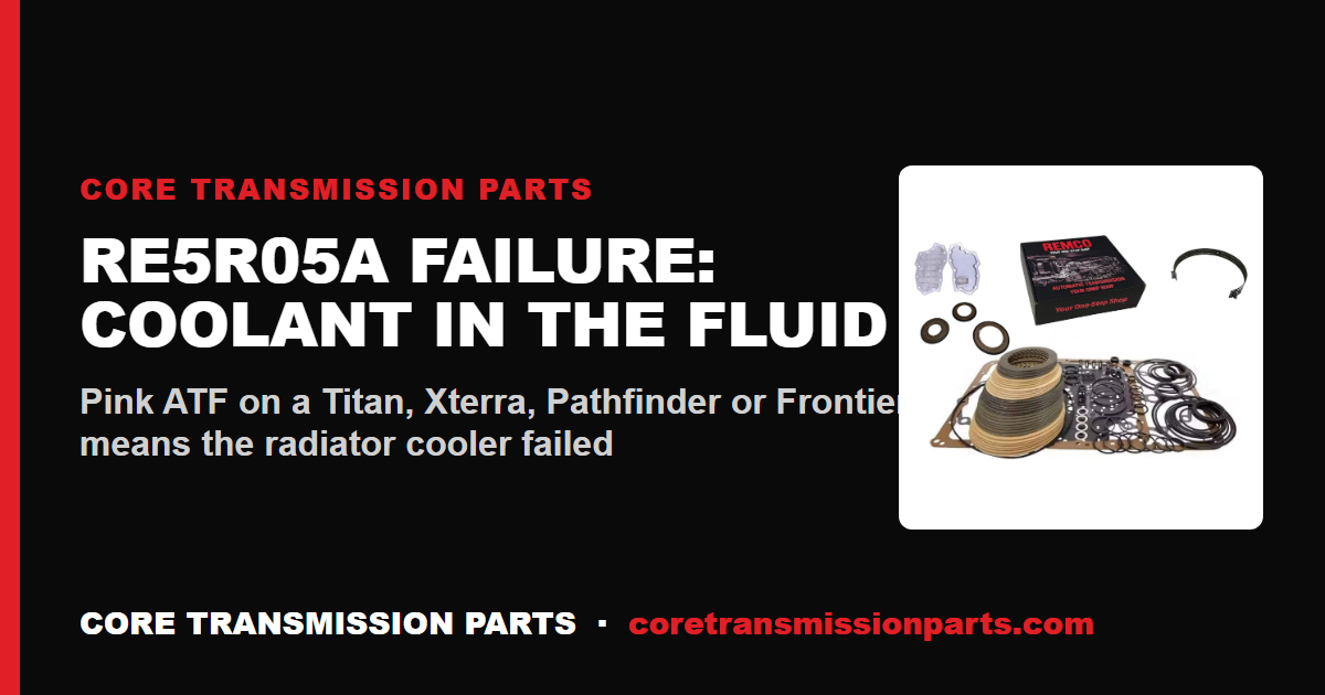 Nissan RE5R05A Transmission Failure: Coolant in the Fluid, Harsh Shifts, and the Real Fix