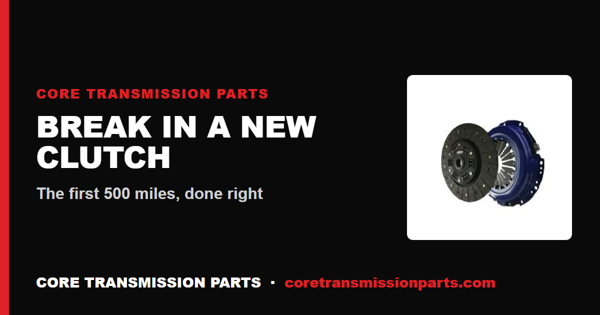 How to Break In a New Clutch: The First 500 Miles