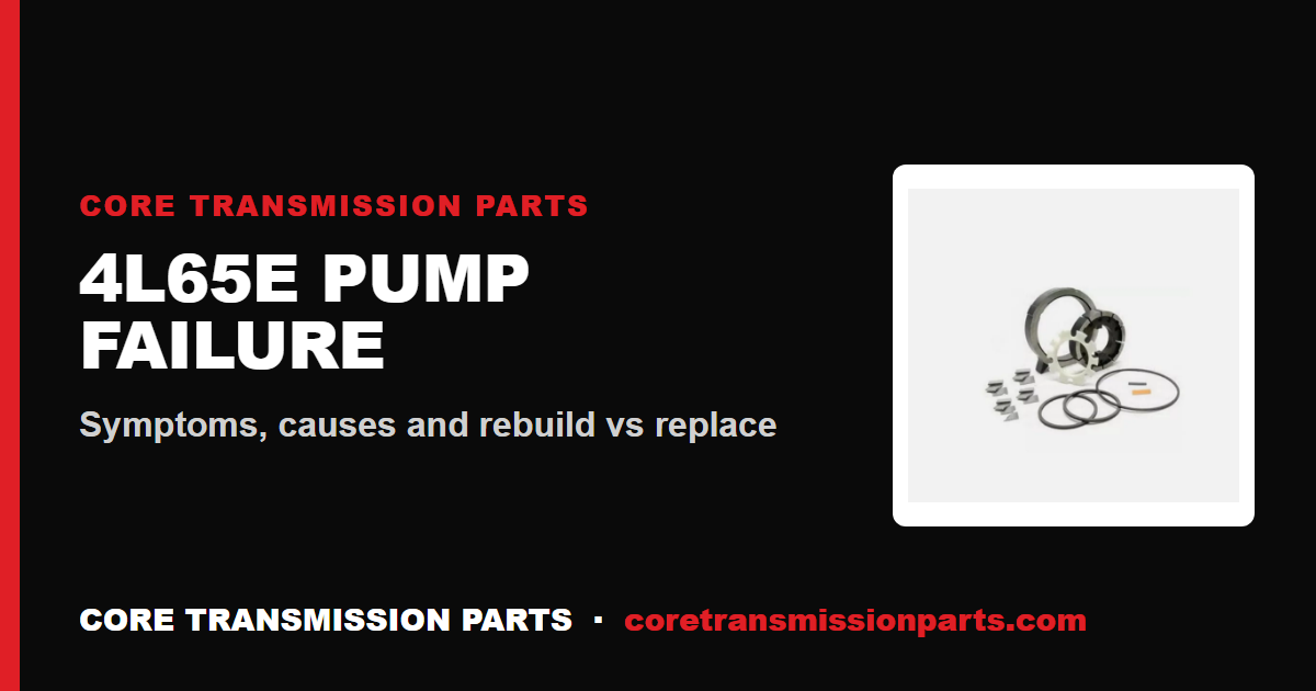 4L65E Pump Failure: Symptoms, Causes and Rebuild vs Replace
