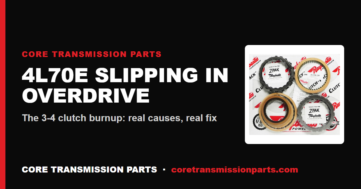 4L70E Slipping in Overdrive: 3-4 Clutch Diagnosis and the Real Fix