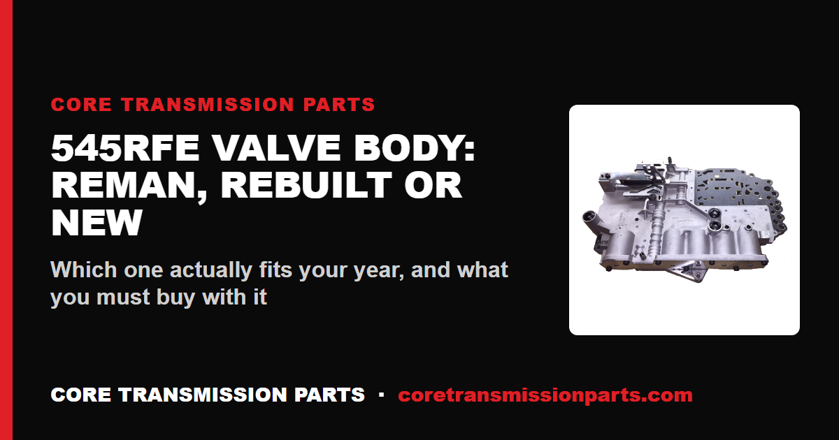 545RFE Reman vs Rebuilt vs New Valve Body: What to Buy