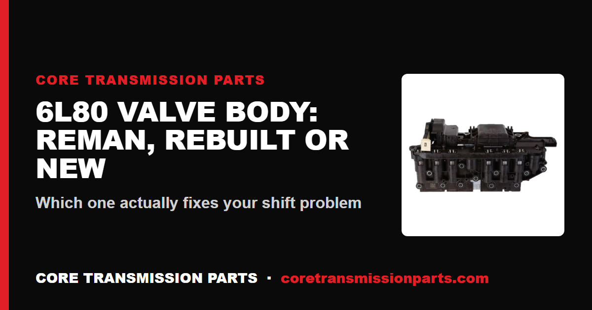6L80 Reman vs Rebuilt vs New Valve Body - What to Buy