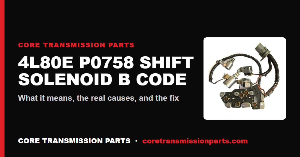 4L80E P0758: What It Means, Causes, and How to Fix It