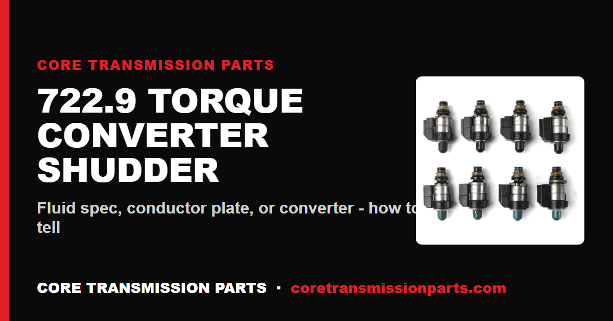 722.9 Torque Converter Shudder - Causes and the Real Fix