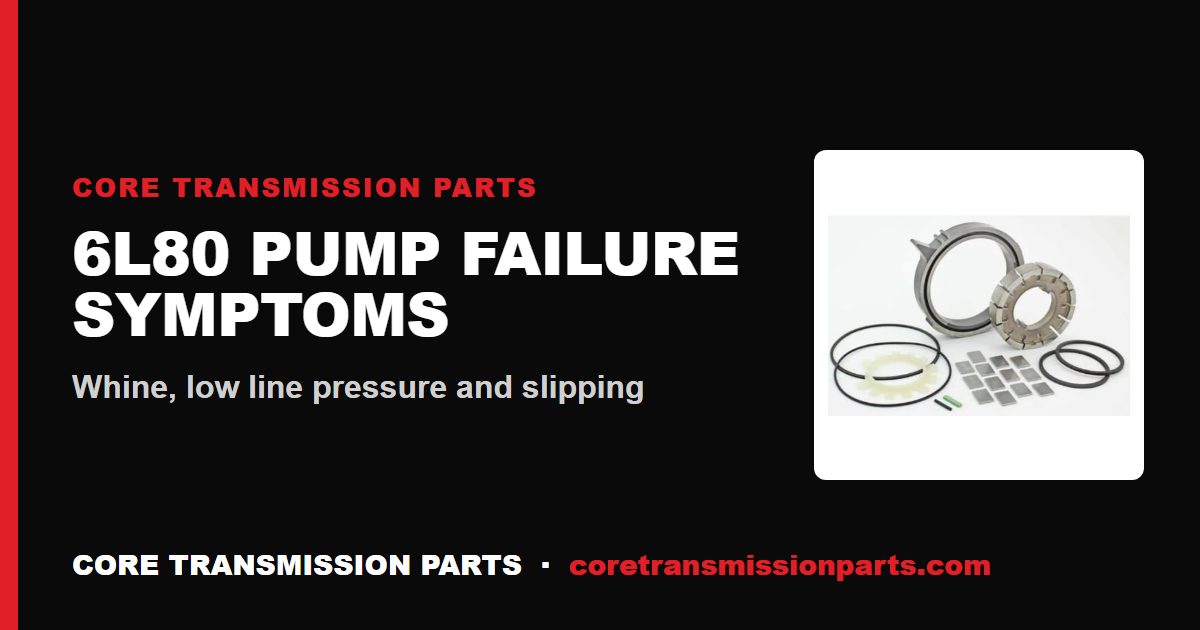 6L80 Pump Failure Symptoms: Whine, Low Line Pressure and Slipping
