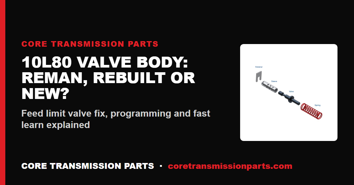 10L80 Reman vs Rebuilt vs New Valve Body: What to Buy