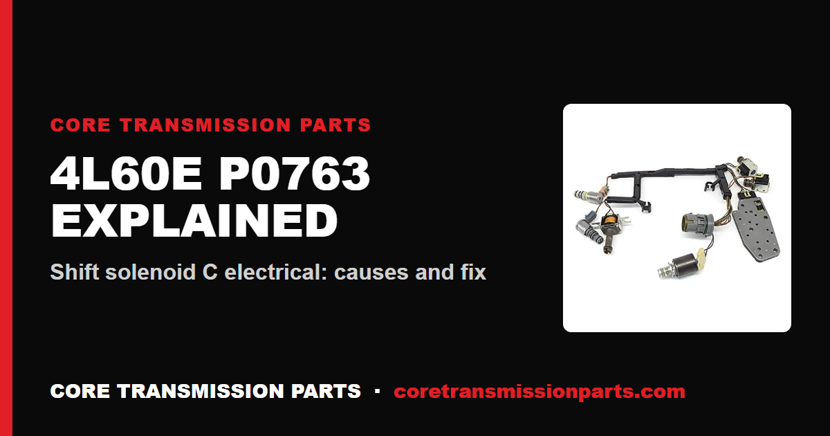 4L60E P0763: What It Means, Causes, and How to Fix It