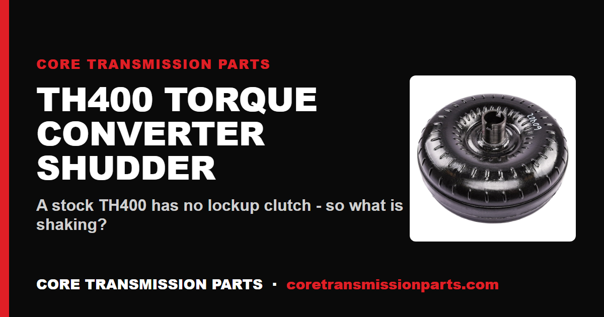 TH400 Torque Converter Shudder: Causes and the Real Fix
