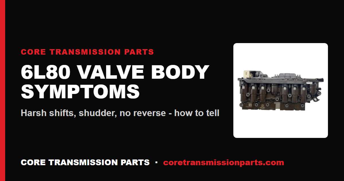 6L80 Valve Body Symptoms: How to Know Yours Is Failing
