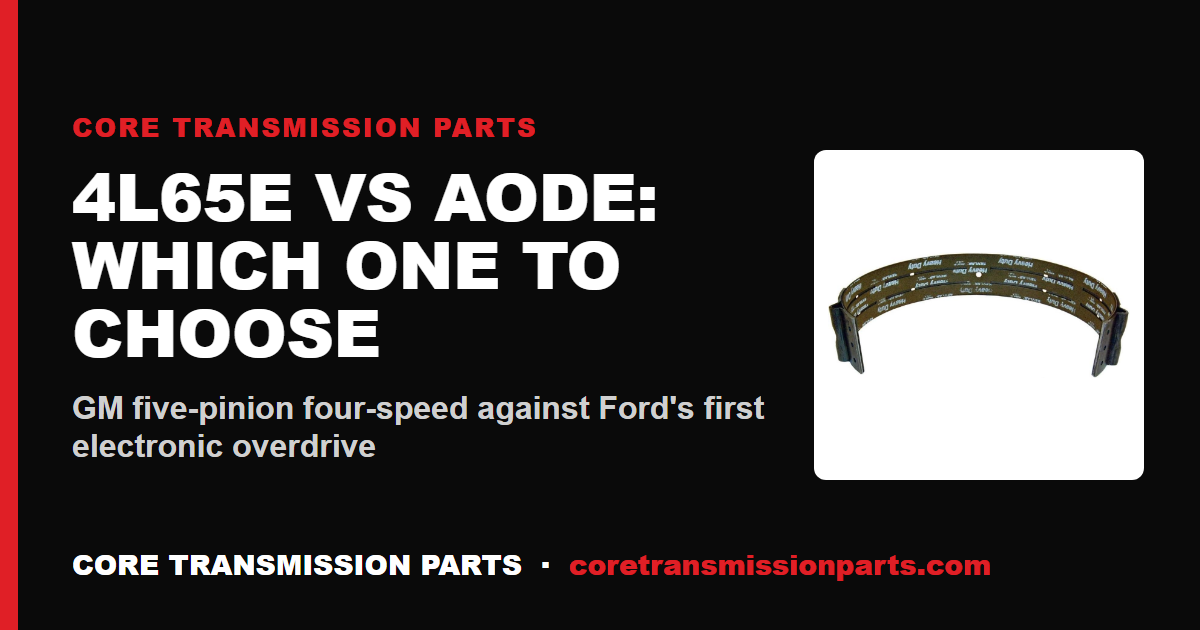 4L65E vs AODE: Differences and Which One to Choose