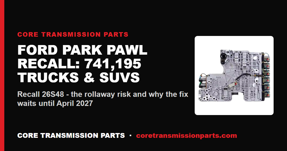 Ford Park Pawl Recall 26S48: What 741,195 Owners Need to Know