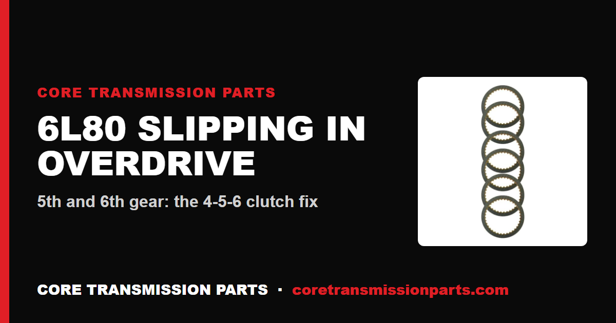 6L80 Slipping in Overdrive: 5th and 6th Gear Diagnosis and the Real Fix