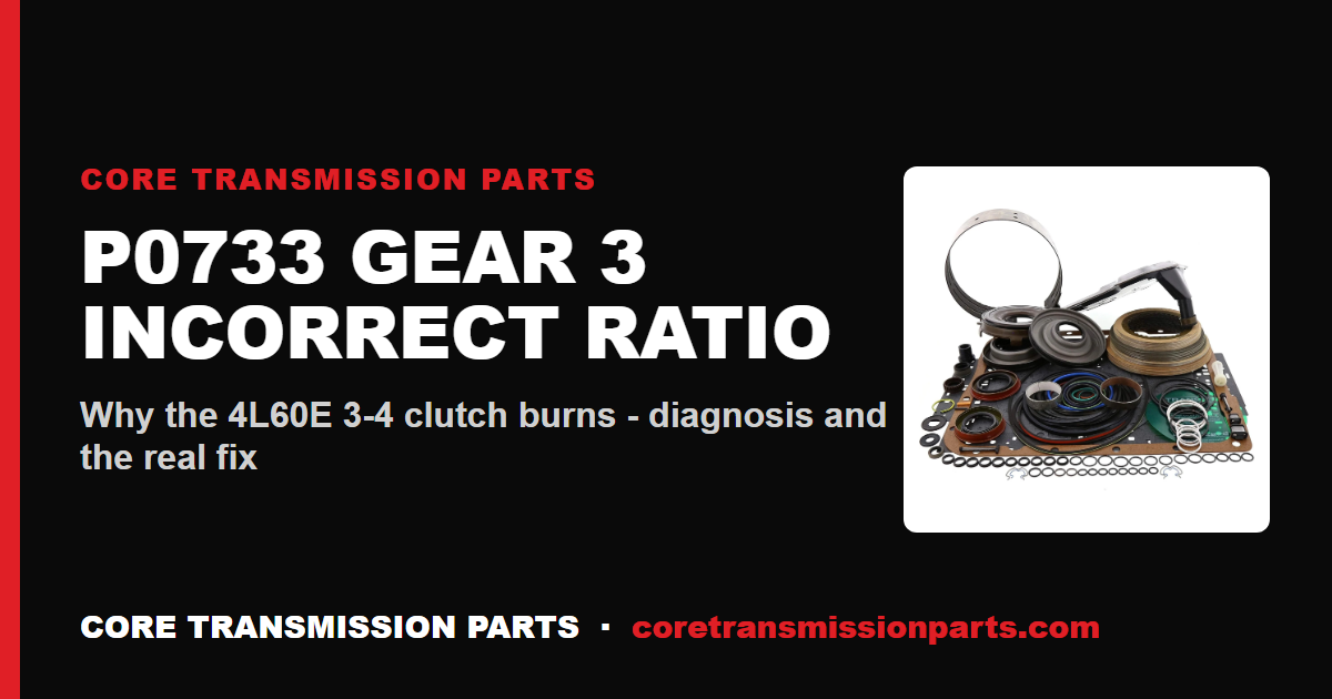 P0733 Gear 3 Incorrect Ratio: Causes and the Real Fix