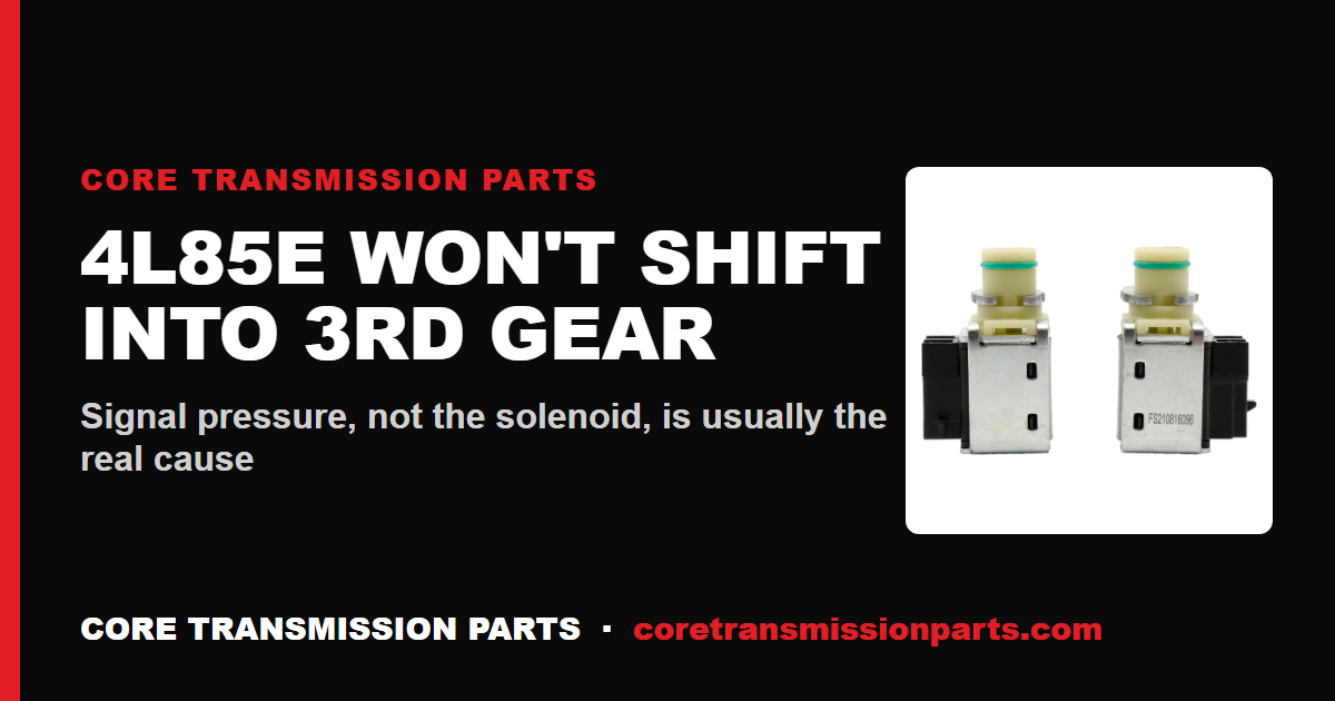 4L85E Won't Shift Into 3rd Gear: Diagnosis, Causes, and the Real Fix