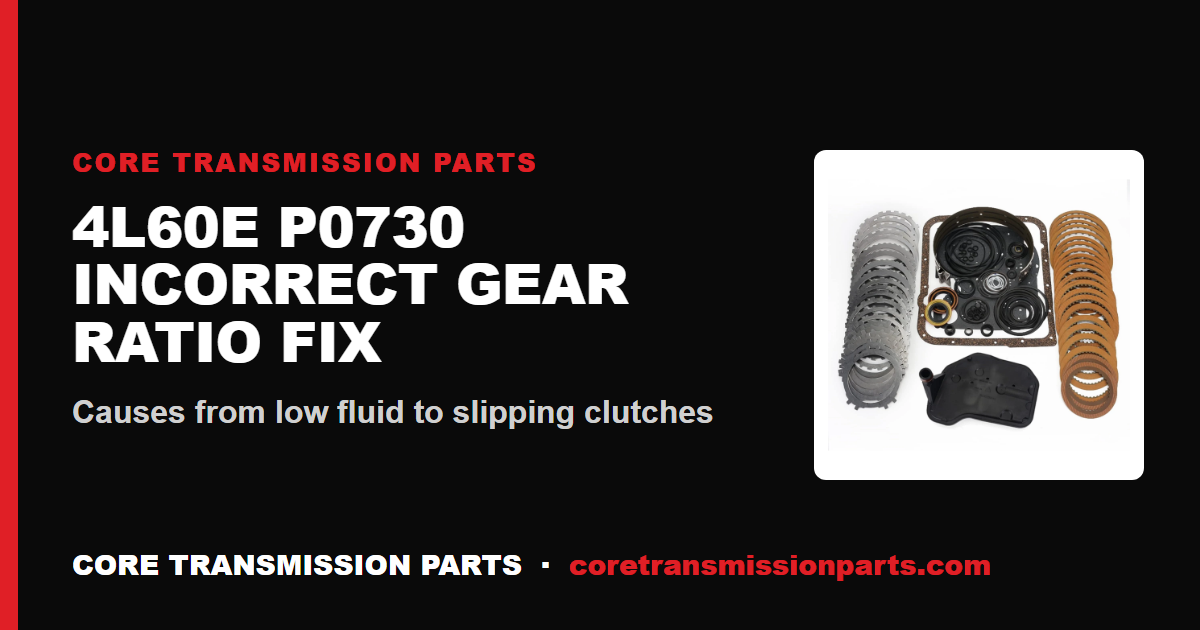 4L60E P0730: What It Means, Causes, and How to Fix It