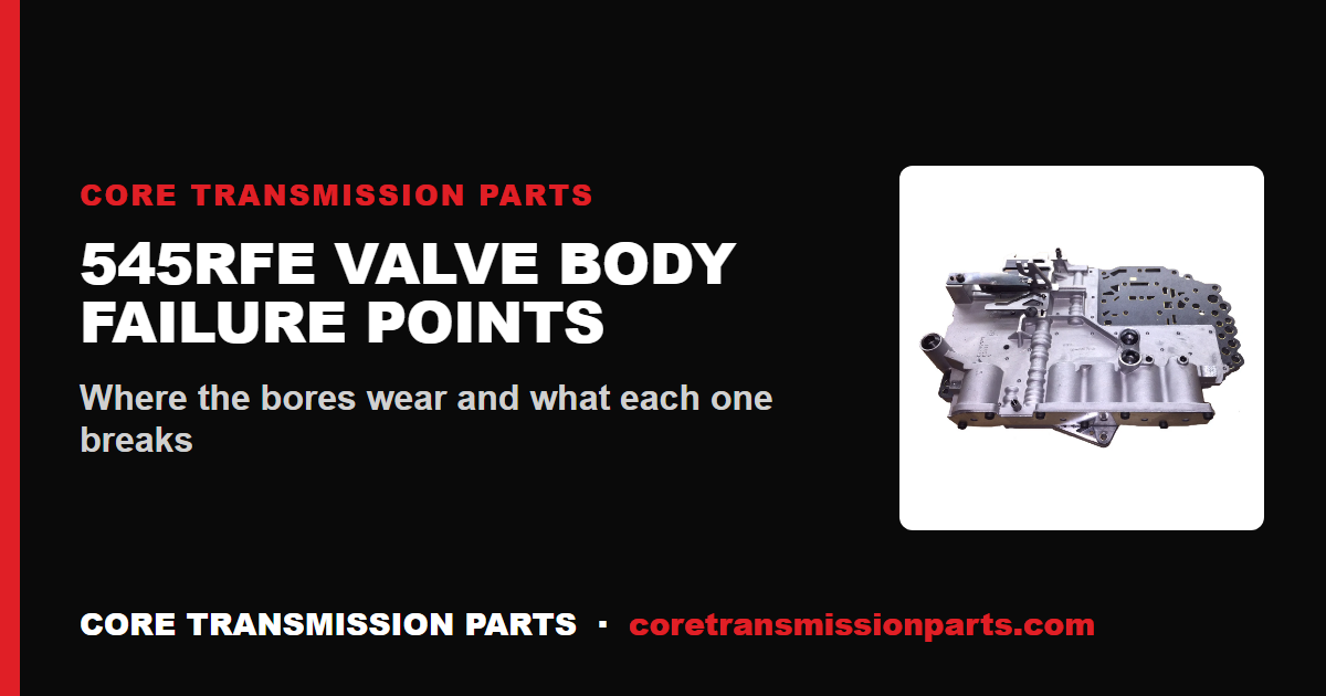 545RFE Valve Body Common Failure Points Explained