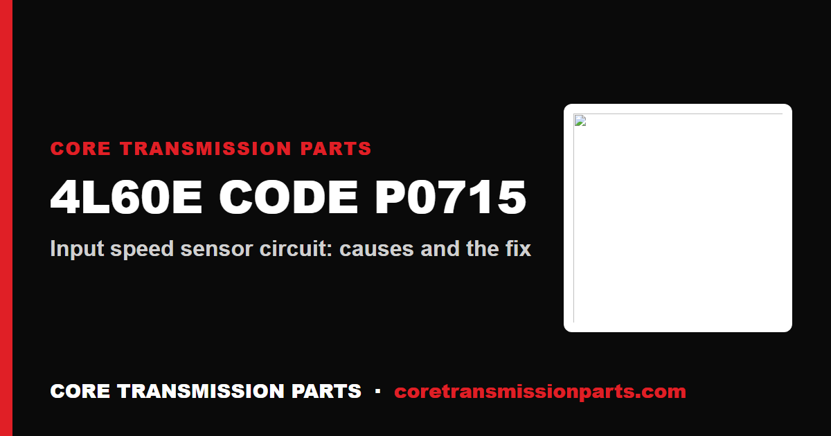 4L60E P0715: What It Means, Causes, and How to Fix It