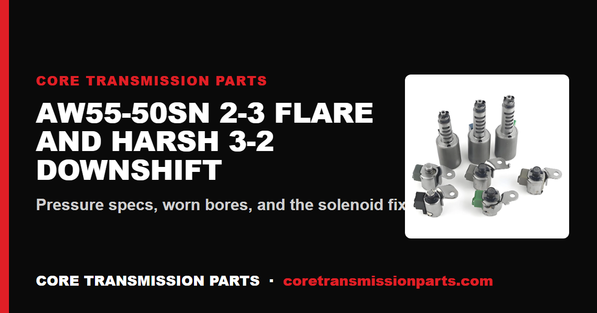 AW55-50SN / AF33 2-3 Flare and Harsh 3-2 Downshift: Diagnosis and the Real Fix