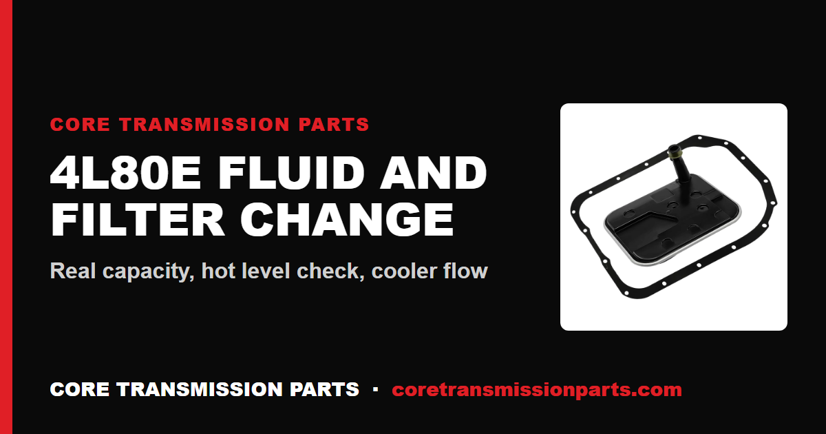 4L80E Fluid and Filter Change