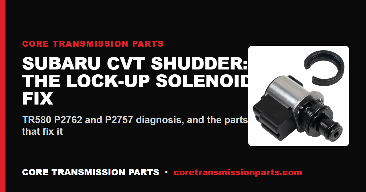 Subaru CVT Shudder and P2762: TR580 Lock-Up Solenoid Diagnosis and the Real Fix
