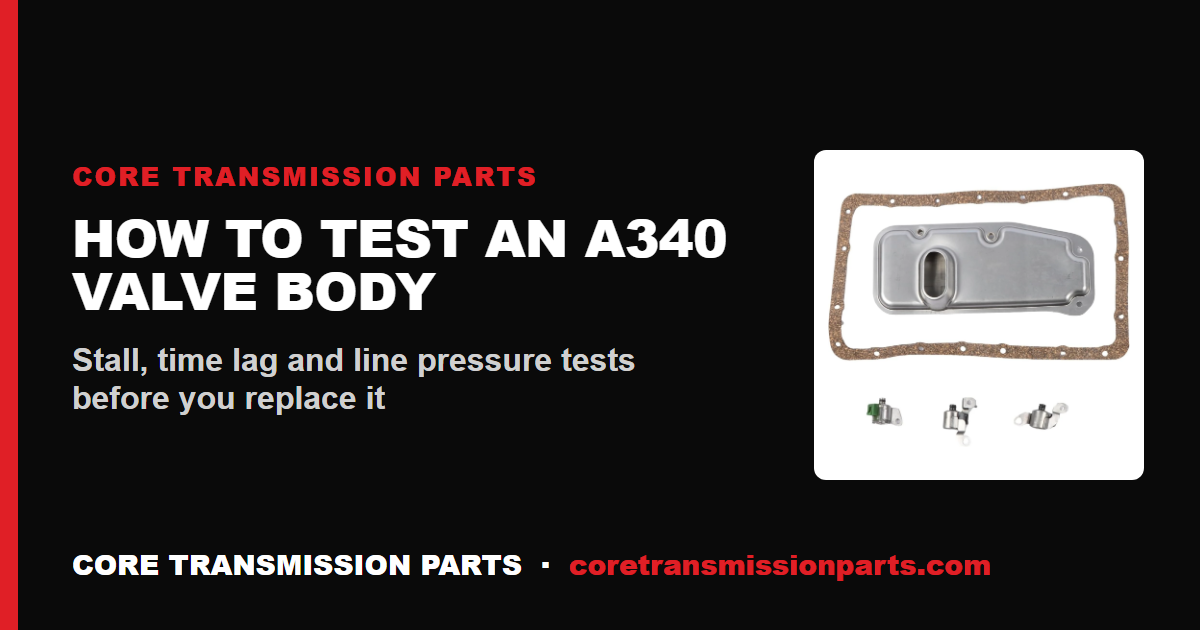 How to Test an A340 Valve Body Before You Replace It