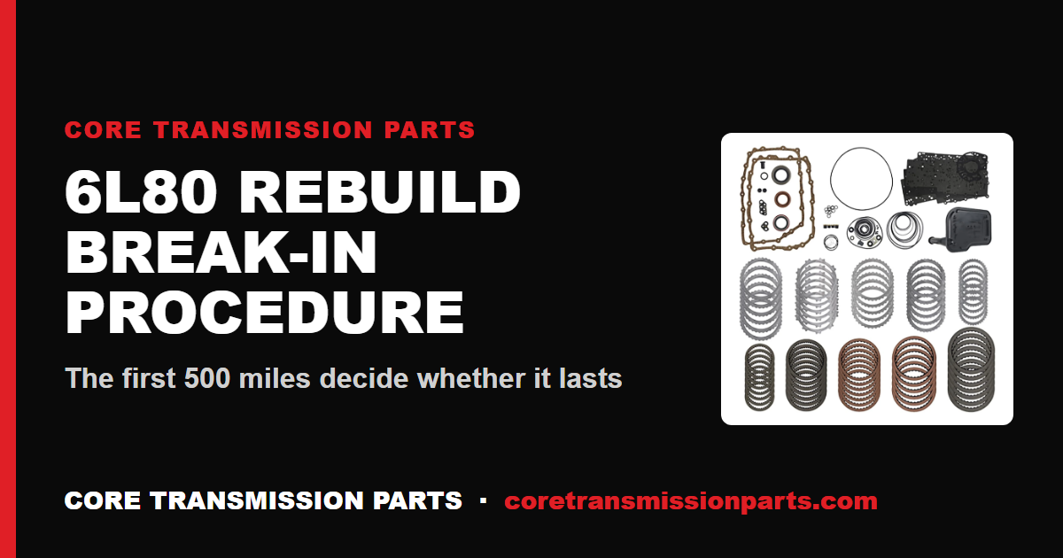 6L80 Rebuild Break-In Procedure: The First 500 Miles Done Right