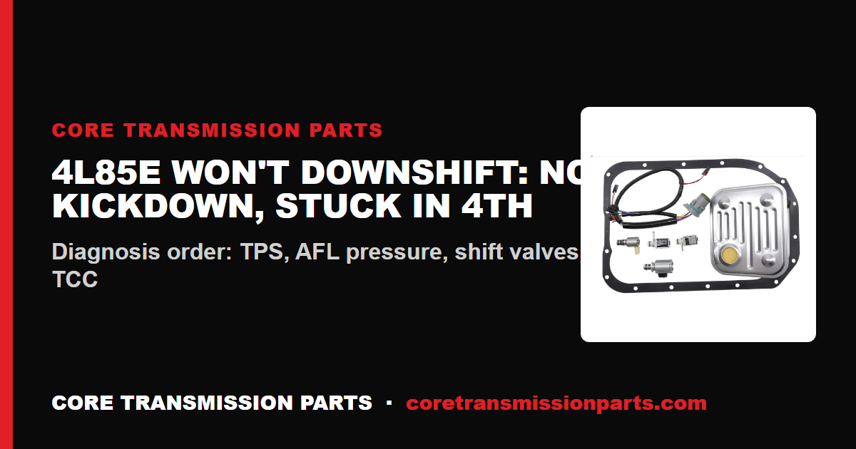 4L85E Won't Downshift: No Kickdown, Stuck in 4th, and the Real Fix