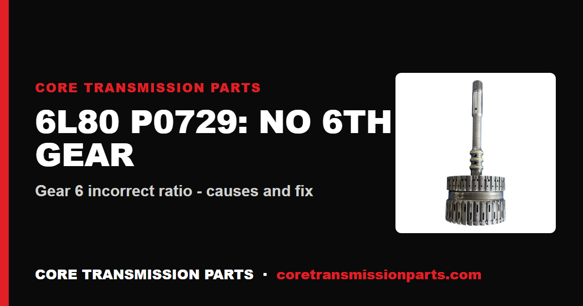 6L80 P0729 Gear 6 Incorrect Ratio: Causes and the Real Fix