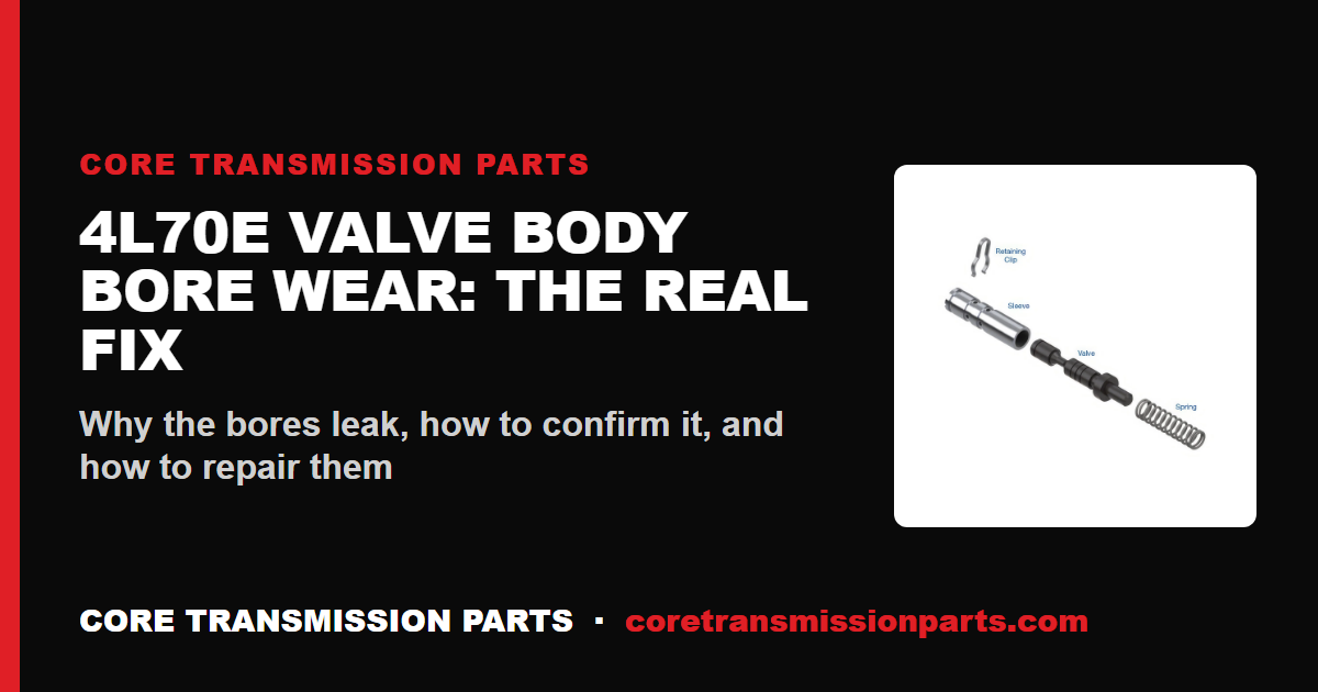 4L70E Valve Body Bore Wear and the Real Fix