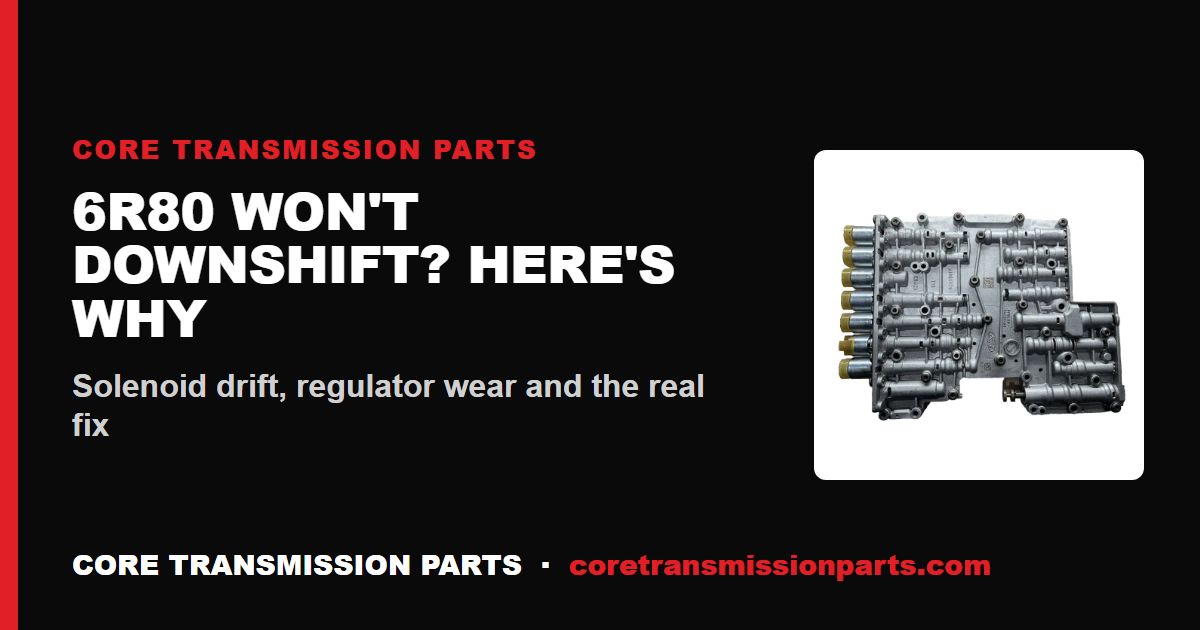 6R80 Won't Downshift: Causes, Diagnosis, and the Fix