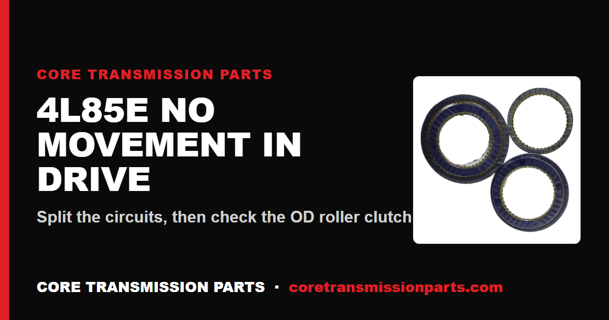 4L85E No Movement in Drive: Diagnosis, Causes, and the Real Fix