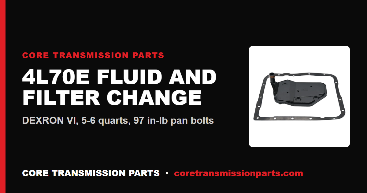 4L70E Fluid and Filter Change: Step-by-Step DIY Guide