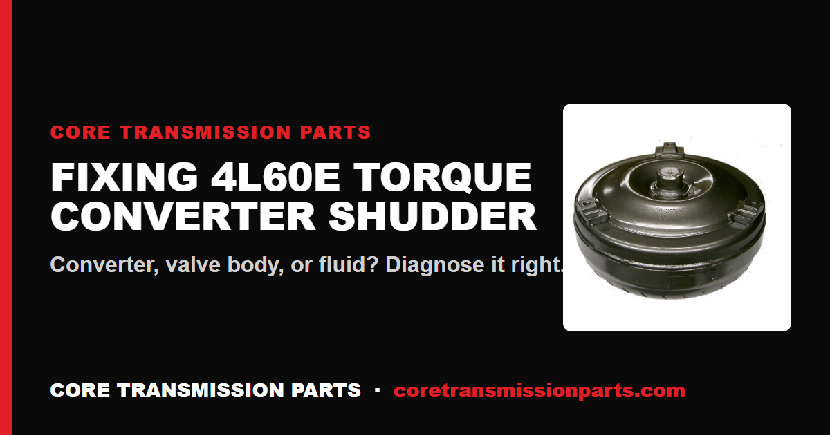 4L60E Torque Converter Shudder: Causes, Diagnosis, and the Fix