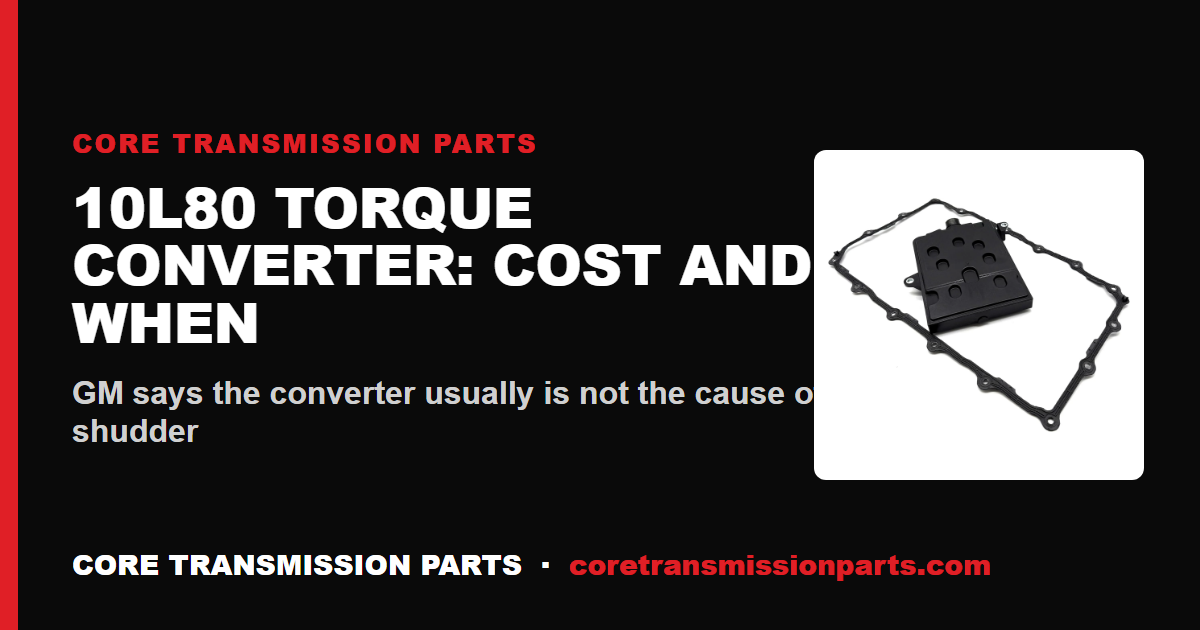 10L80 Torque Converter Replacement Cost and When to Do It