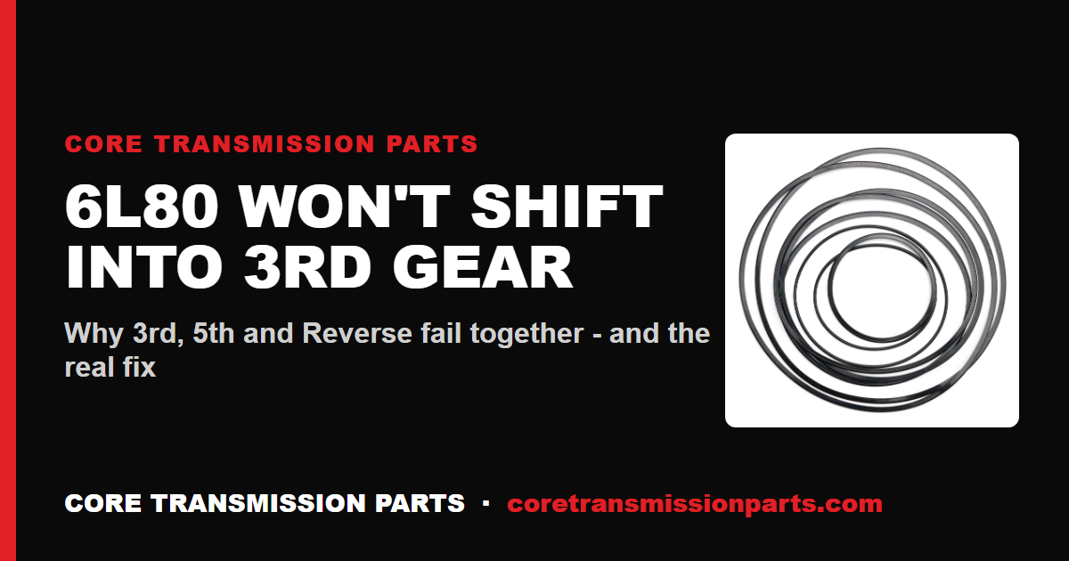 6L80 Won't Shift Into 3rd Gear: Diagnosis and the Real Fix
