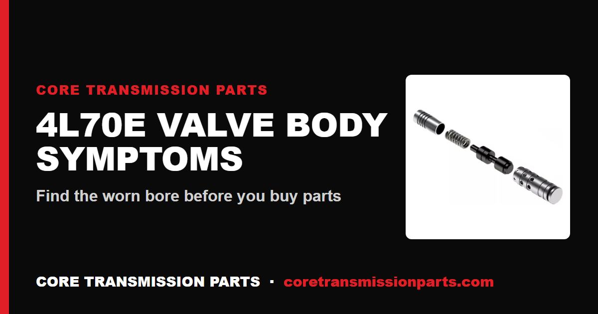 4L70E Valve Body Symptoms: How to Know Yours Is Failing