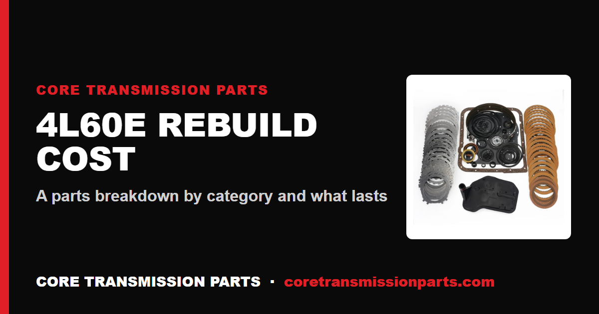 How Much Does a 4L60E Rebuild Cost? Parts Breakdown