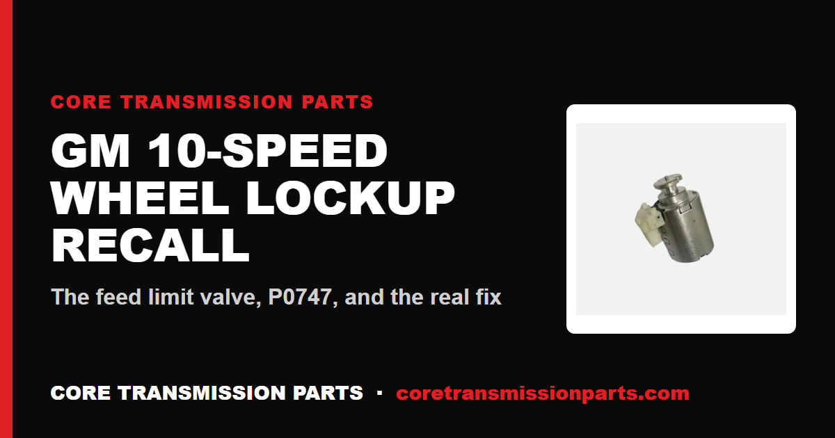 GM 10-Speed Wheel Lockup Recall Explained: The Feed Limit Valve, P0747, and the Real Fix
