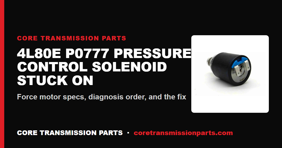 4L80E P0777: What It Means, Causes, and How to Fix It