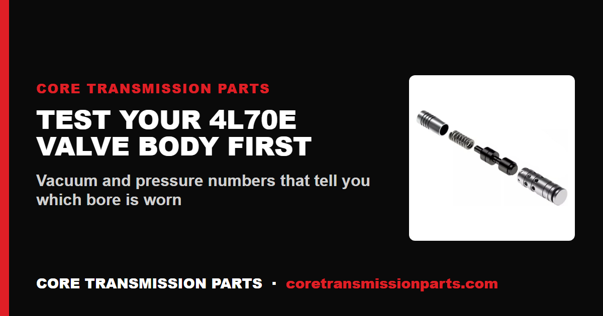 How to Test a 4L70E Valve Body Before You Replace It