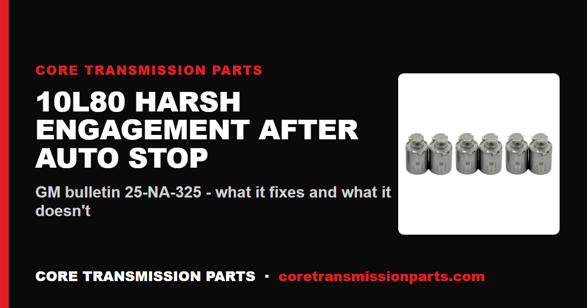 GM 10L80 Harsh Engagement After Auto Stop: Bulletin 25-NA-325 and the Real Fix