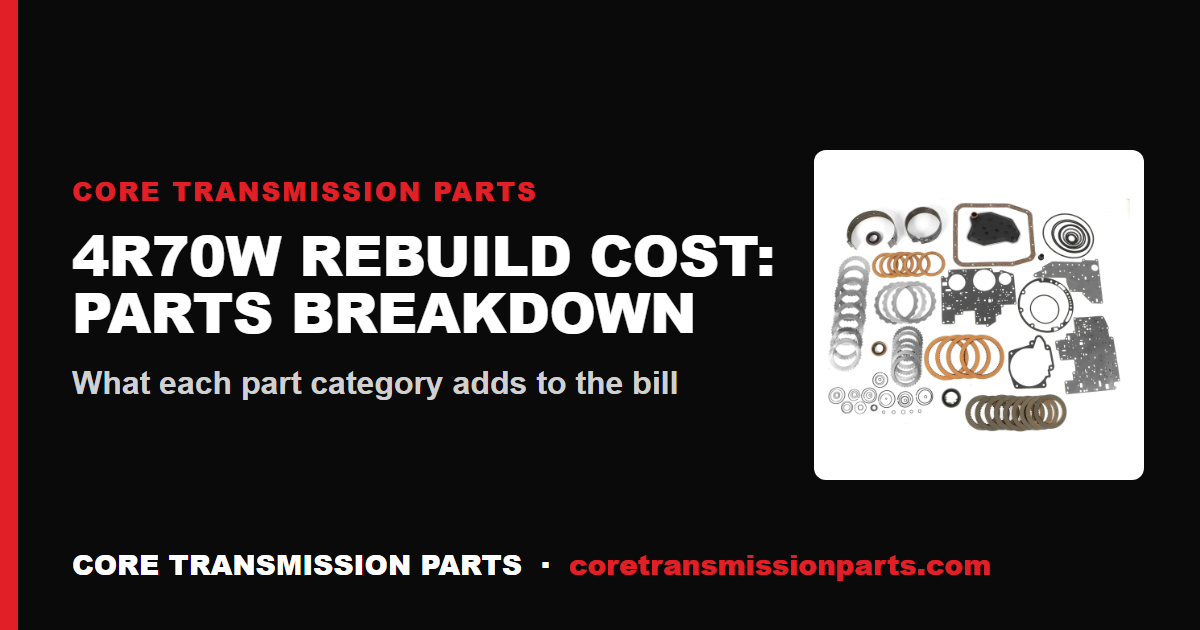How Much Does a 4R70W Rebuild Cost - Parts Breakdown