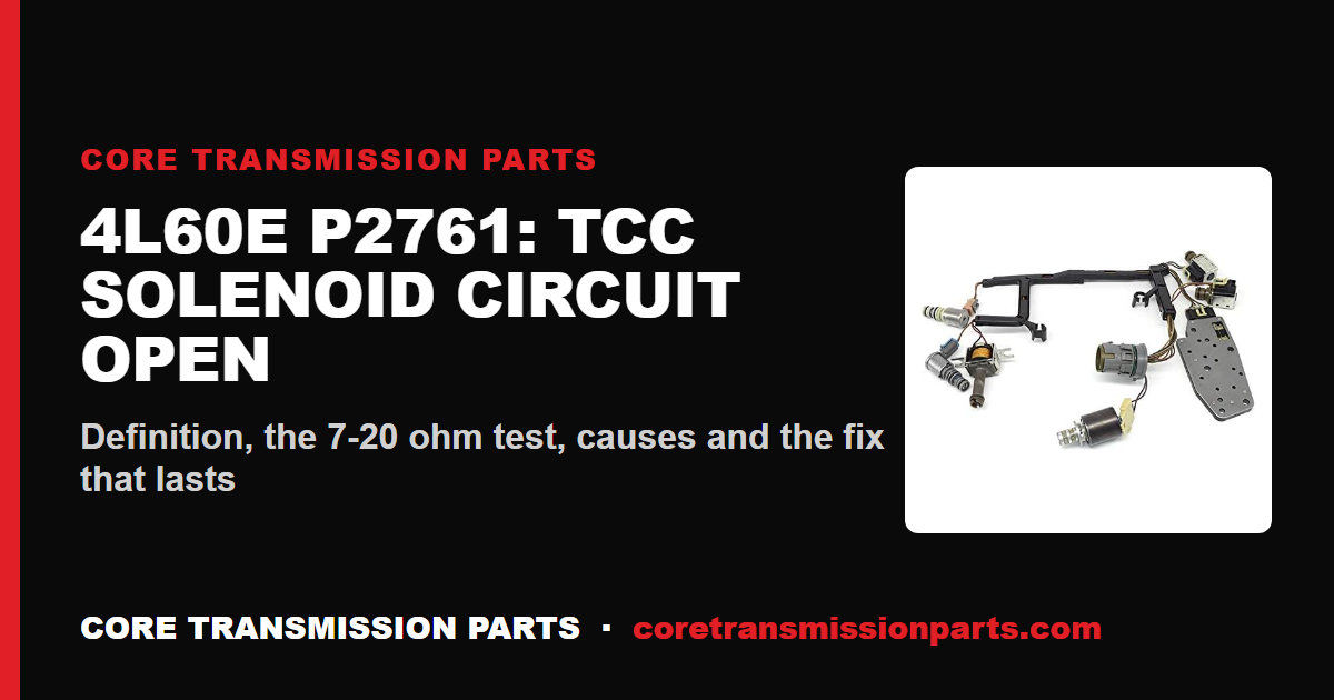 4L60E P2761: What It Means, Causes, and How to Fix It