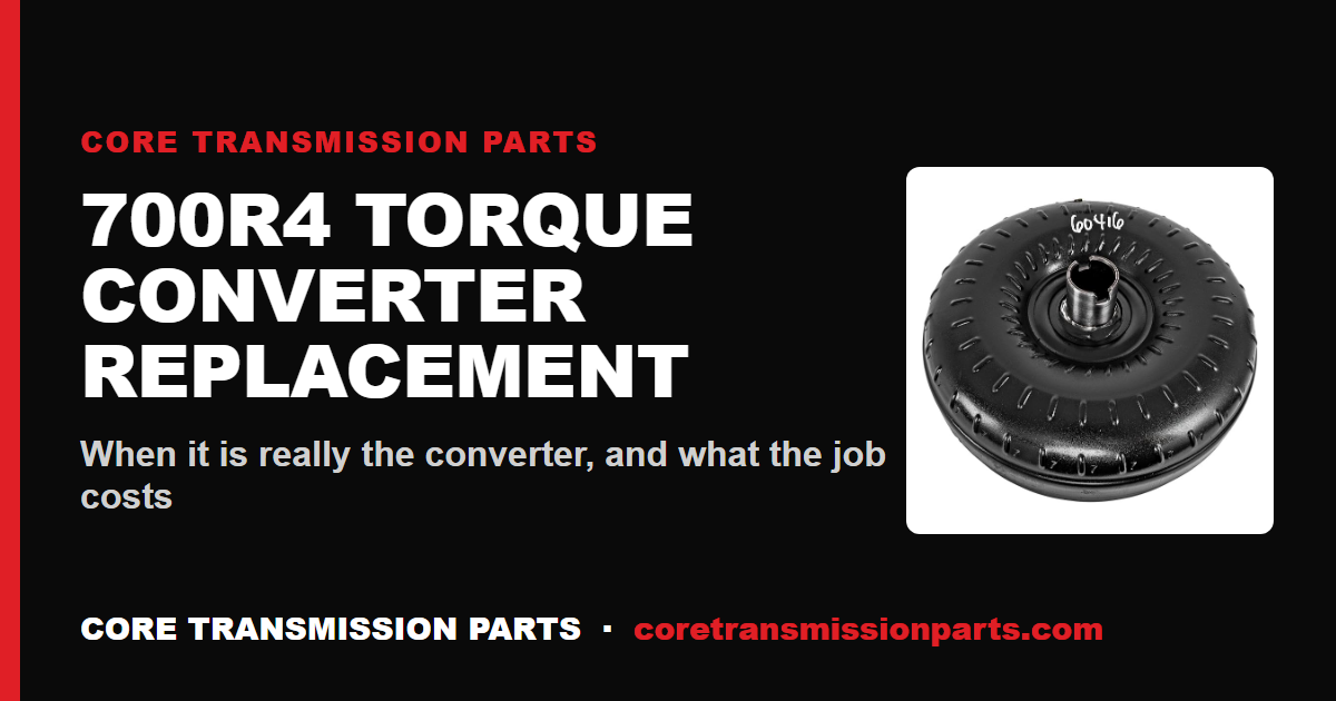 700R4 Torque Converter Replacement - Cost and When to Do It