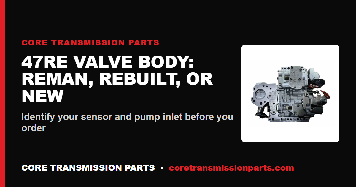 47RE Reman vs Rebuilt vs New Valve Body: What to Buy