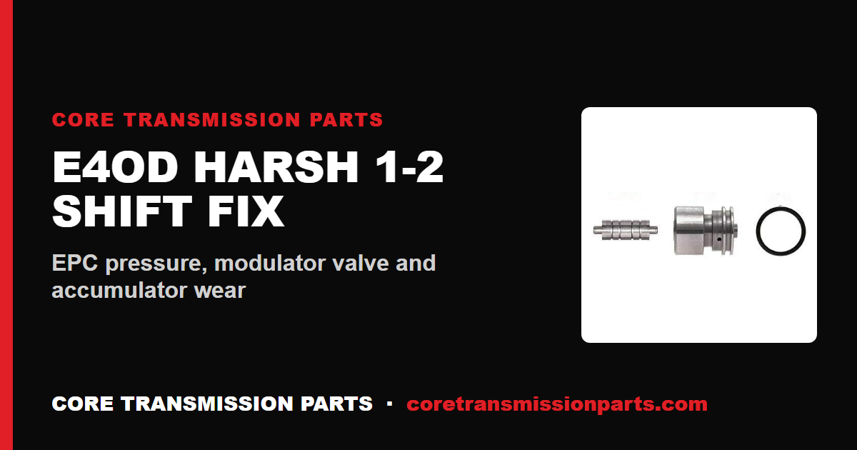 E4OD Harsh 1-2 Shift: Causes, Diagnosis, and the Fix