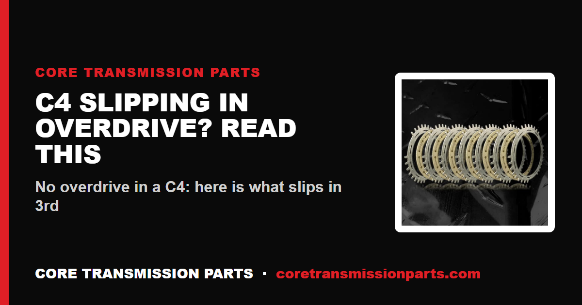 C4 Slipping in Overdrive: What Is Really Slipping in a Ford C4's Top Gear