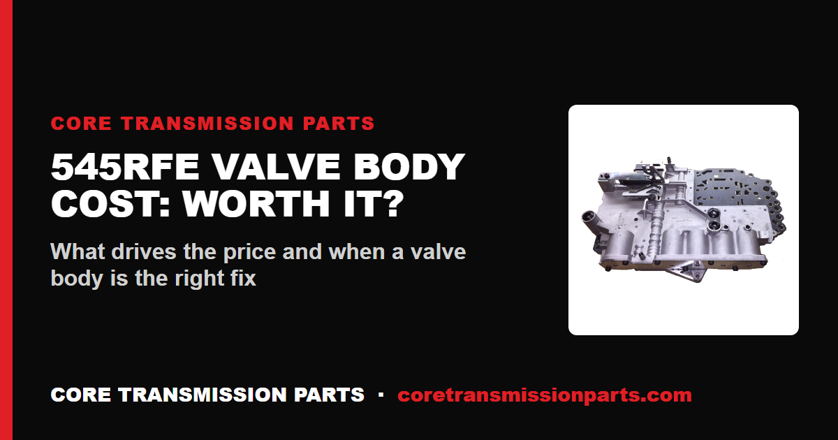 545RFE Valve Body Replacement Cost - And Is It Worth It?